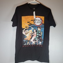 Demon Slayer Mens Shirt Small Kimetsu No Yaiba Black Short Sleeve Anime ... - £11.04 GBP