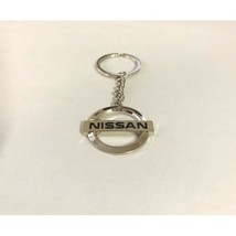 nissan car auto logo chrome metal key chain ring made in usa - £19.92 GBP