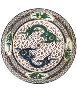 Antique Vintage Chinese Famille Rose Plate Celestial Dragon Porcelain Ch... - $90.71