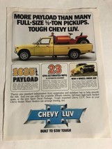 Chevy luv Chevrolet vintage Print Ad pa3 - £5.44 GBP
