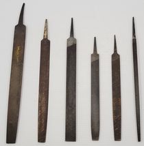 *J7) Vintage Mixed Lot of 6 Hand Files Machinist Bastard Half Round - $19.79