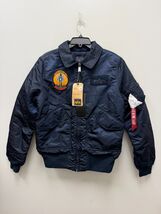 NEW ALPHA INDUSTRIES CWU-45/P FLIGHT MENS JACKET NYLON REP BLUE - SIZE M... - $170.00