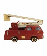 Tonka Snorkel Bucket Fire Truck, With Hose, Vintage Pressed Steel, TNK-27 - $53.54 CAD