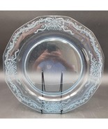 Fostoria June Blue Azure Etched Ribbons &amp; Bows 13.75” Oval Serving Platt... - $135.38 CAD