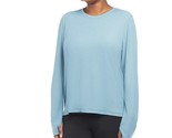 NWT Danskin Women&#39;s Ultimate Rib Long Sleeve Tee Activewear Blue Purple ... - $19.97