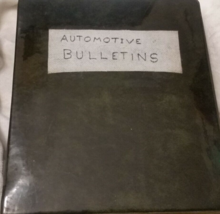 Vintage Binder Full of 1970s Ford Automotive Technical Service Manual Bulletins  - £65.38 GBP