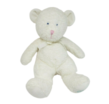 14&quot; Russ Berrie Baby White Teddy Bear Rattle Stuffed Animal Plush Toy Lovey - £59.30 GBP