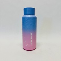 Starbucks Pink Blue Cherry Blossom Flower Sakura Water Bottle Steel Tumbler 12Oz - £102.33 GBP