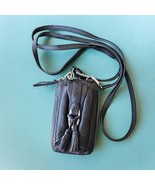 Brighton Black Leather Credit Card Mini Crossbody Bag Mini Purse Western... - $33.77