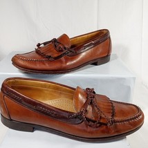 Allen Edmonds Shoes Mens 11 Brown Nashua Tassel Pebble Moc Toe Boat Dres... - £39.05 GBP