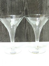 Hollow Stem Coupe Champagne Toasting Glasses Hearts Arrow Etched Valentine Love  - £37.84 GBP