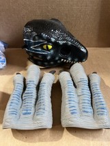 Jurassic World Velociraptor Blue Claws Dinosaur Gloves Mattel Rubies Mask Costum - $29.65