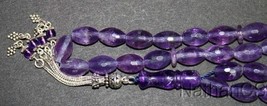 Prayer Beads Tesbih Faceted A Grade Amethyst Sterling Complete Imame Collector&#39;s - £259.69 GBP
