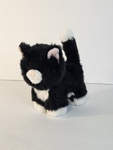 American Girl Pet Black White Kitten Cat Fluffy Posable Plush Doll Toy 2017 - £11.74 GBP