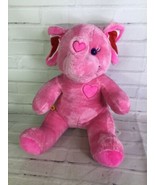 Build a Bear Tons of Love Pink Elephant Heart Chest Plush Stuffed Toy Va... - £10.85 GBP
