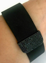 Bling Zircon Noir Magnétique Maille Bande Bracelet Apple watch Toutes les - £82.98 GBP