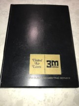 VINTAGE OLD LOGO UNITED AIRLINES &amp; 3M VINYL MEETING FOLIO - $12.00