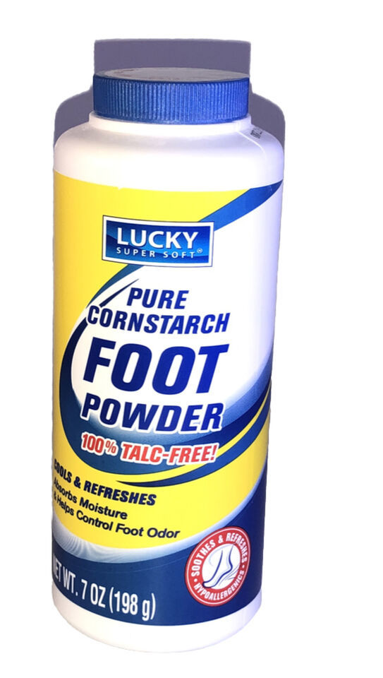 Lucky Super Soft Pure Cornstartch Foot Powder 7 oz.-Brand New-SHIPS N 24... - $3.84
