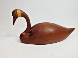 Goose Decoy Island Heights NJ Richard C Wilber RCW Hand Carved Wood 1/3 size - £70.22 GBP