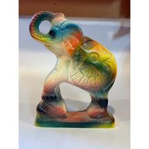 Vintage Colorful Chalkware 50&#39;s Elephant Figurine Retro Home Decor - €13,01 EUR