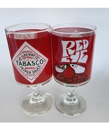 Red Eye Tabasco Bloody Mary Glasses Footed Glasses Vintage Lot of 2 Hot ... - €15,46 EUR