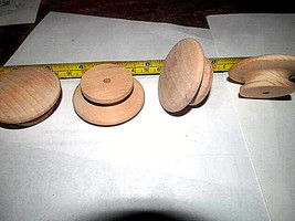 50 PIECES NEW UNFINISHED MAPLE 2&quot; ROUND WOOD CABINET KNOBS / PULLS KH - $34.95