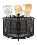 360° Rotating Kitchen Metal Utensil Holder, 5 Compartment Countertop Sil... - €31,47 EUR