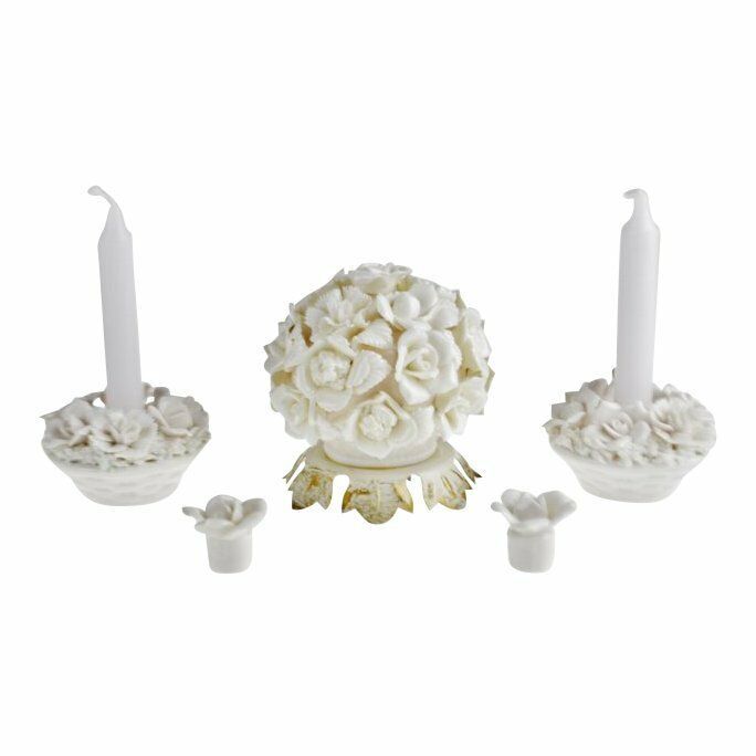 Vtg Aladdin Giftware Floral Nightlight TV Lamp & Candlestick Holders- Group of 3 - $195.00