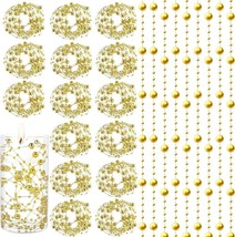 36 Pcs Gold Pearl String for Floating Candle, Artificial Pearls Beads String - £10.69 GBP