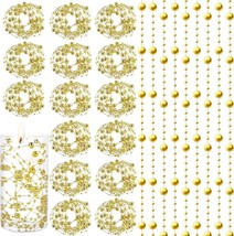 36 Pcs Gold Pearl String for Floating Candle, Artificial Pearls Beads String - £10.88 GBP