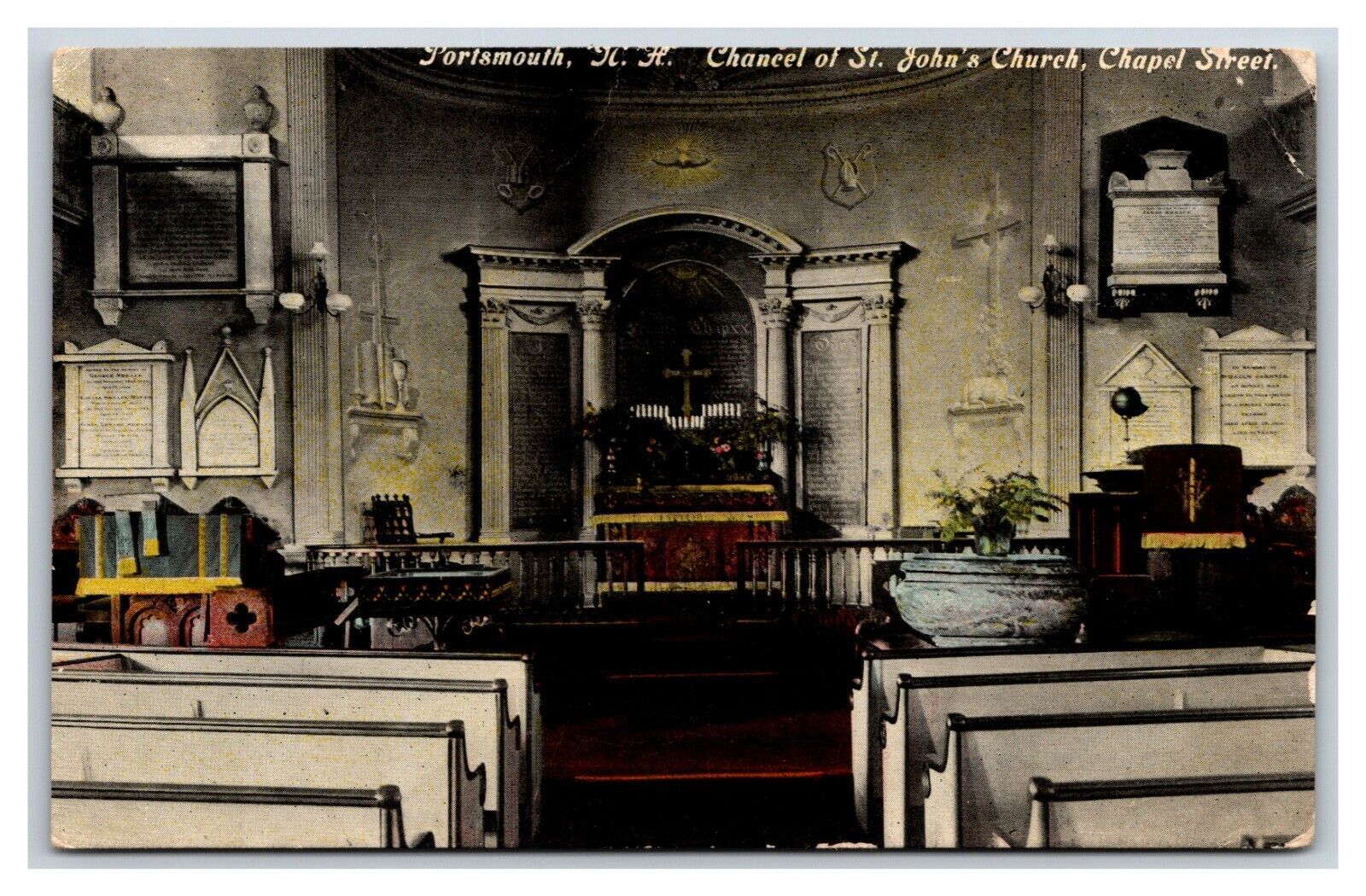 Primary image for St John Church Inteiror Portsmouth New Hampshire NH UNP DB Postcard H20