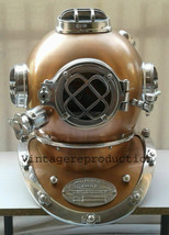 Vintage Diving Helmet Maritime Antique Finish US Navy Mark V 18 Scuba Boston - £145.92 GBP