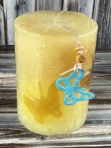 Pier 1 Imports 14 oz Butterfly Scented Pillar Candle - Buttercream Vanilla - New - £13.14 GBP
