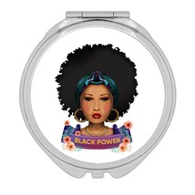 Black Power : Gift Compact Mirror African American Pride Girl Magic Hair Queen U - £10.38 GBP