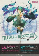 Hatsune Miku Expo 2014 Los Angeles New York Live Concert Halloween Pamphlet - $29.99