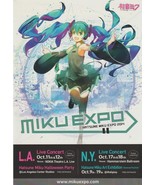 Hatsune Miku Expo 2014 Los Angeles New York Live Concert Halloween Pamphlet - £23.62 GBP