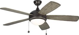 Monte Carlo - Discus Ornate 52 in. LED Indoor Aged Pewter Ceiling Fan - £146.21 GBP