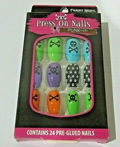 Fright Night Press On Nails &quot;Punk-it&quot; 1 pack of 24 Pre-Glued Nails - £8.68 GBP