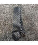 David Taylor Black Gray Geometric Polyester Tie - Men - $11.95