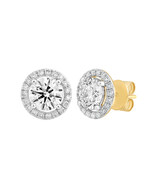 3.50 Carat Round Lab Grown Diamond Halo Earring 14K White Gold Women VVS... - £2,132.75 GBP