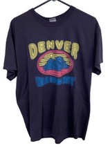 Denver T Shirt Mile High Size L  City Graphic Crew Neck Short Sleeved - £6.79 GBP