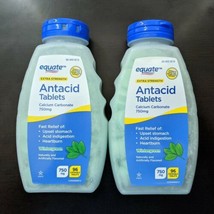 2-PK Equate Antacid Tablets Extra Strength Wintergreen 750mg 96-CT SAME-... - $13.21