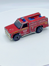 Vintage Hot Wheels Redline Emergency Unit 50 Red Fire Truck 1974 Hong Kong - $7.59