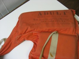 Vintage Orange life Jacket Preserver Balsa Wood USCG Approved Adult model 42 - £56.05 GBP