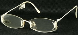Vintage Krizia KV41-35 Ivory Eyeglasses Glasses Rimless 57-15-140 B29mm - £91.16 GBP