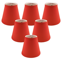 Royal Designs Empire Flame Clip On Chandelier Lamp Shade,Red,3&quot;x5&quot;x4.5&quot;,... - £38.67 GBP