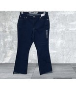 Nine West Women&#39;s Kick Flare Jeans Size 14 Dark Wash High Rise Frayed He... - £18.33 GBP