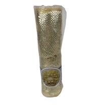Holiday Time Deco Mesh Gold Metallic 10 x 15 inch Roll Wreath Decorations Making - £7.38 GBP