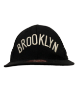 Brooklyn Nets Mitchell Ness NBA Black Stitched Hoop Fitted Wool Hat Cap ... - $21.65