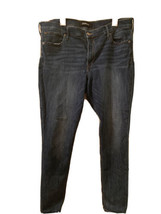 Express Blue Legging Jeans Women&#39;s Size 18 Long Pockets Stretch - $33.66